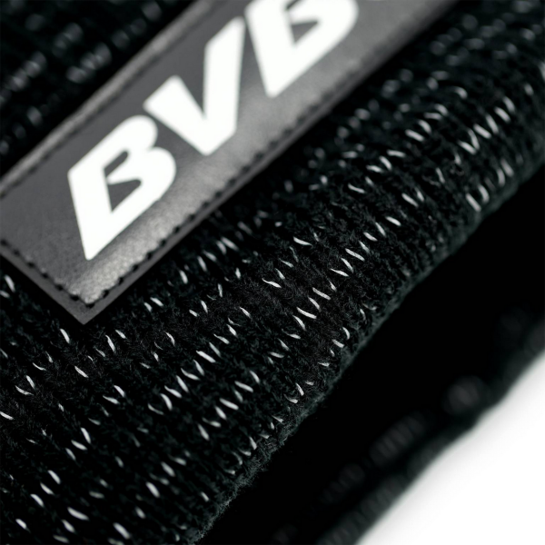 Borussia Dortmund BVB Reflective Beanie Schwarz mit Reflektorfäden