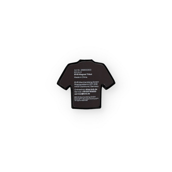 Borussia Dortmund BVB Kühlschrankmagnet Trikot Schwarz-Gelb 62 x 52 mm