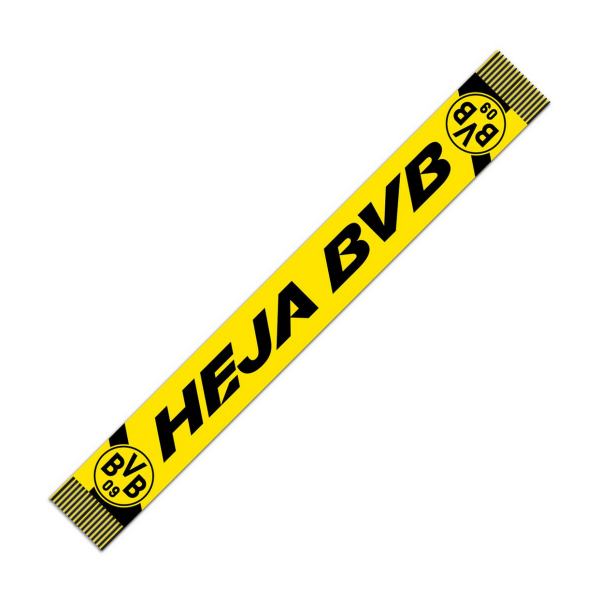 Borussia Dortmund BVB Fanschal HEJA BVB GOTS Bio-Baumwolle Schwarz-Gelb