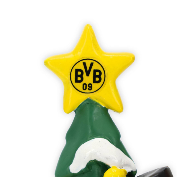 Borussia Dortmund BVB Gartenzwerg Weihnachten mit Schneemann Polyresin