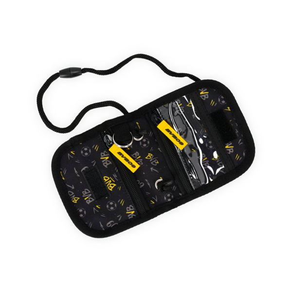 Borussia Dortmund BVB Kinder-Umhängegeldbeutel AOP Schwarz 12,5 cm