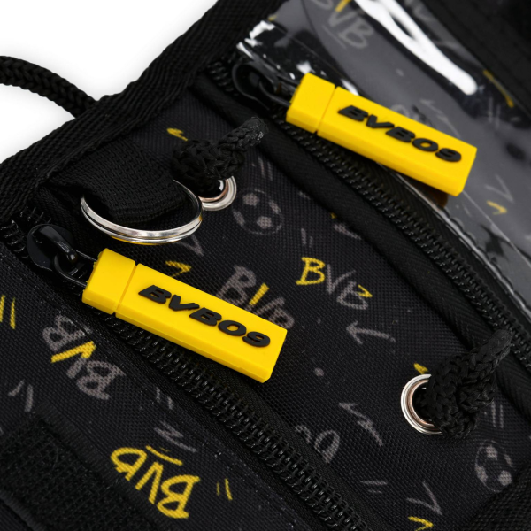 Borussia Dortmund BVB Kinder-Umhängegeldbeutel AOP Schwarz 12,5 cm