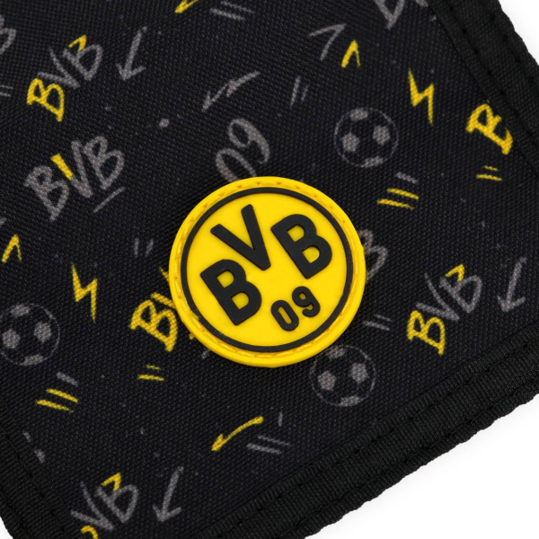 Borussia Dortmund BVB Kinder-Geldbeutel AOP Schwarz 12,5 x 10 cm