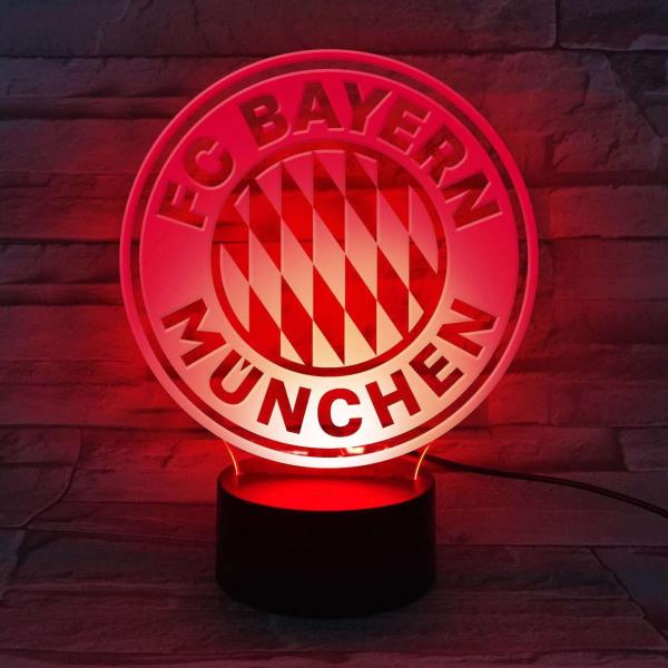 FC Bayern München LED-Logo Rot 18,5x14,5 cm