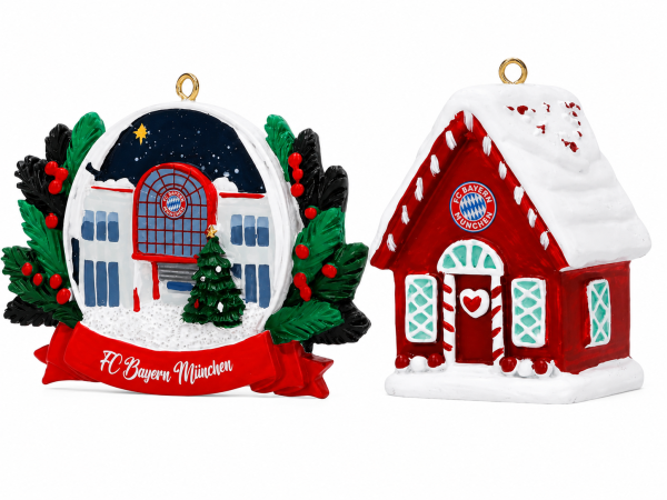 FC Bayern München Christbaumanhänger 2er-Set Polyresin