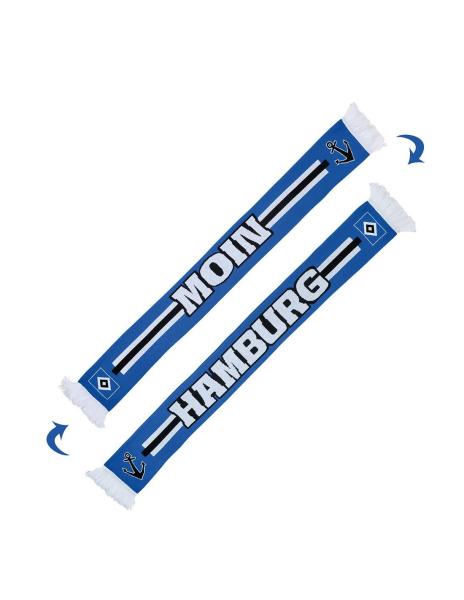 Hamburger SV HSV Schal "Moin" ca. 140 x 17 cm blau-weiß 100 % Acryl